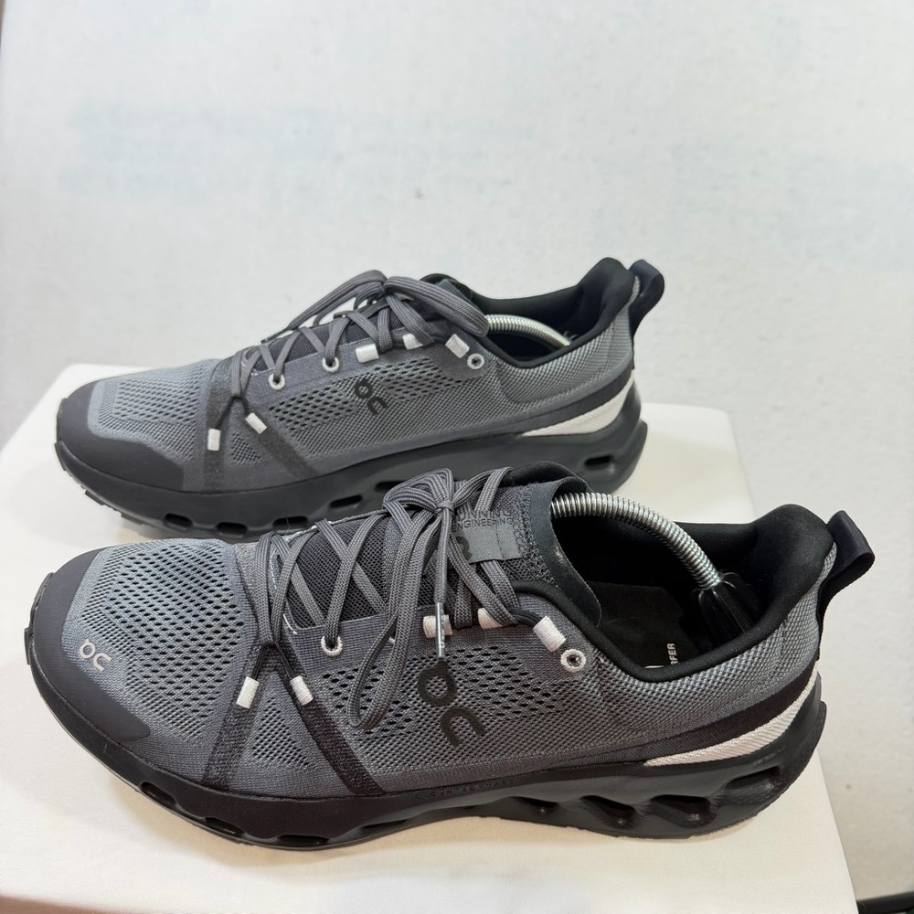 On Cloud Cloudsurfer Iron Glacier Grey Black Athletic Running Shoes Men 12.5 EUC